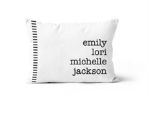 Load image into Gallery viewer, White Everyone&#39;s Names, Personalized Custom Pillow Cover 
