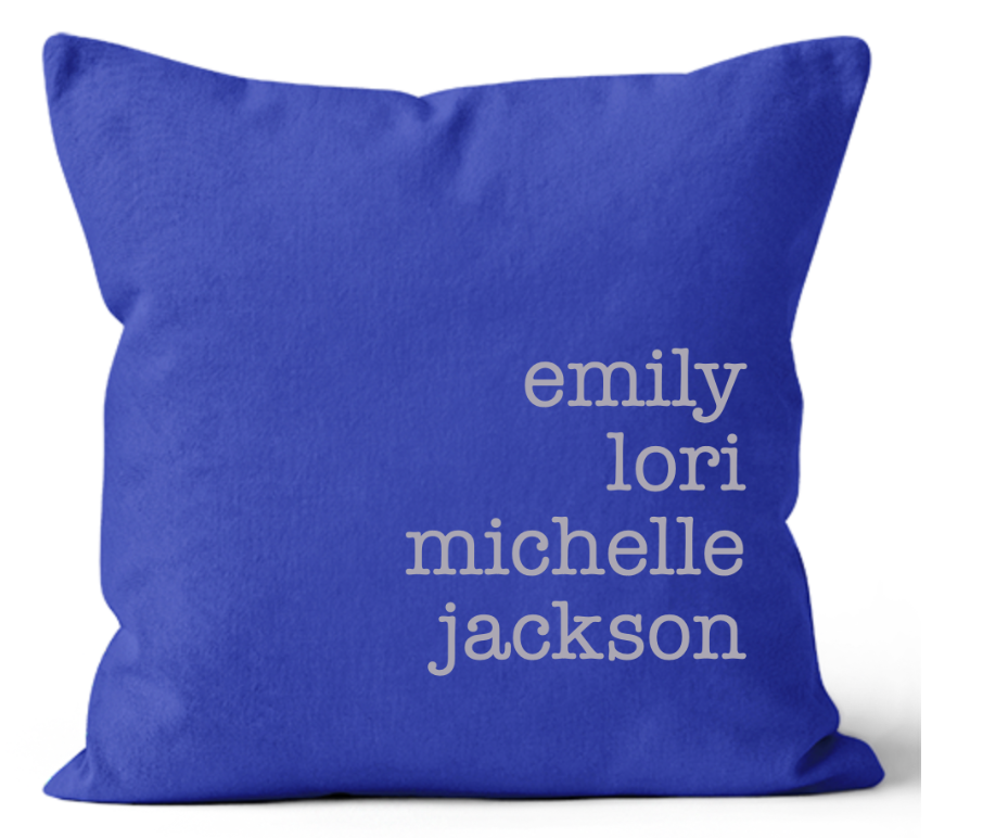Royal All of Us Personalized Throw Pillow 20x20 and 18x18 and 12x20