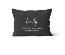 Load image into Gallery viewer, Black Family, Personalized Lumbar Pillow 

