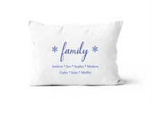 Load image into Gallery viewer, White Family Personalized Custom Pillow Lumbar 12x20
