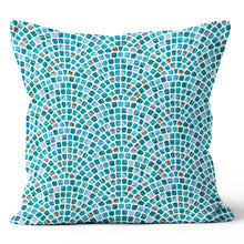 Load image into Gallery viewer, Blue Barcelona Tile Pillow 
