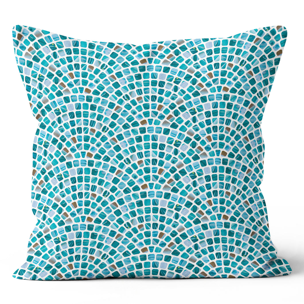 Blue Barcelona Tile Pillow 