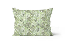 Load image into Gallery viewer, Green Pyramid Stripe Pillow Cover
