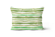 Load image into Gallery viewer, Green Choppy Stripe Pillow Cover
