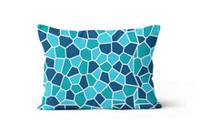 Load image into Gallery viewer, Blue and Green Tiles Pillow
