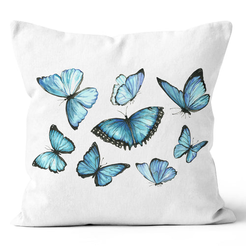 Blue Butterflies Pillow 