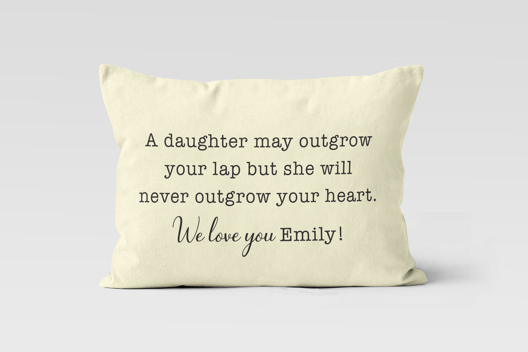 Son Or Daughter Lumbar, Personalized Custom Pillow Cover