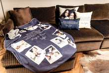 Load image into Gallery viewer, Navy Heather, Personalized Blanket -2
