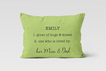 Load image into Gallery viewer, Kids Lumbar, Personalized Custom Pillow Cover

