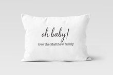Load image into Gallery viewer, Oh Baby Multiples Custom Personalized Lumbar Pillow Cover 
