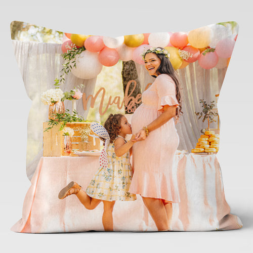 Baby Shower Custom Personalized Photo Throw Pillow Cushion 20x20 & 18x18 