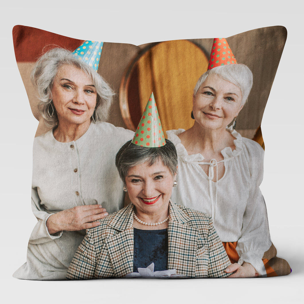 Milestone Birthday Custom Personalized Photo Throw Pillow Cushion