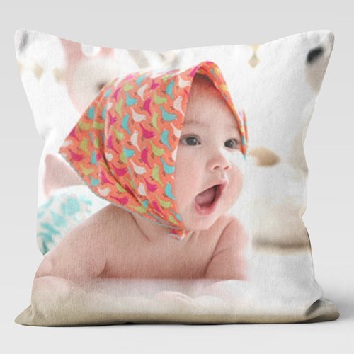 Baby Custom Personalized Photo Throw Pillow 20x20 & 18x18