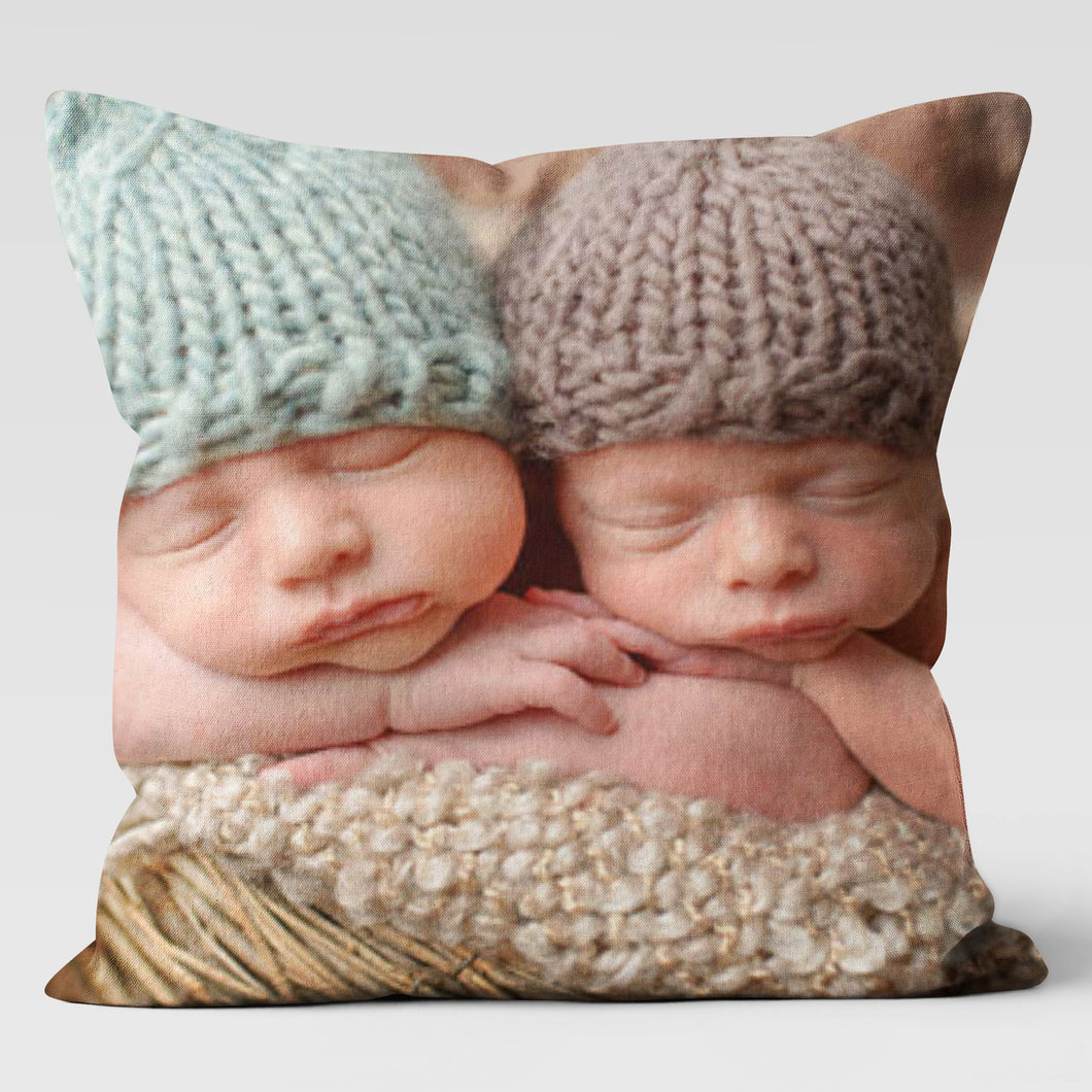 Baby Multiple Custom Photo Throw Pillow 20x20 & 18x18