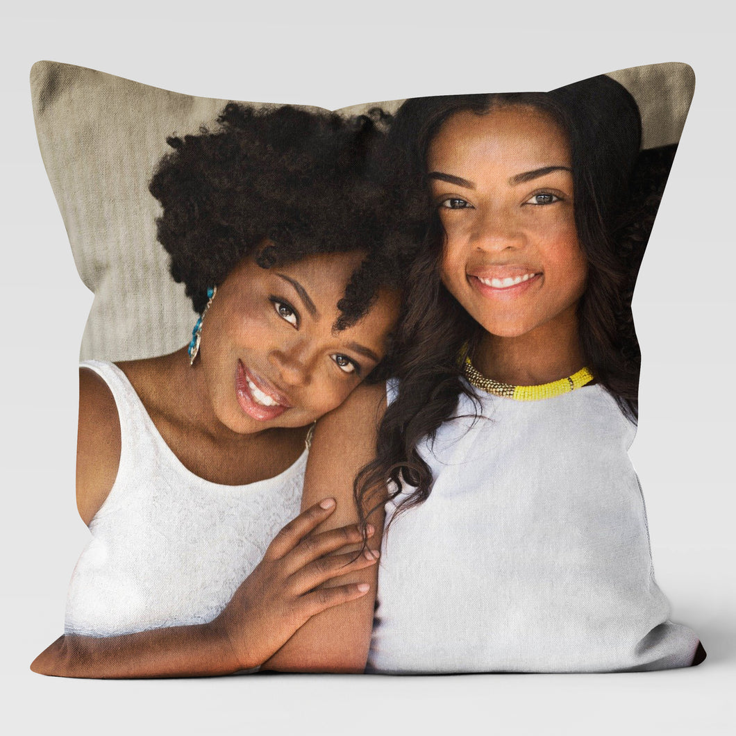 Sisters Custom Personalized Photo Throw Cushion