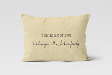 Load image into Gallery viewer, Sympathy Lumbar, Personalized Custom Pillow Cover
